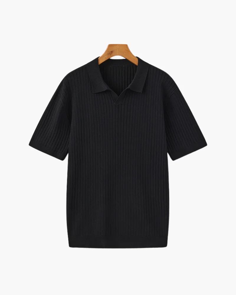 Camisa Polo listrada premium sem botão