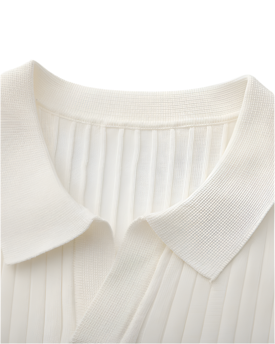 Camisa Polo listrada premium sem botão