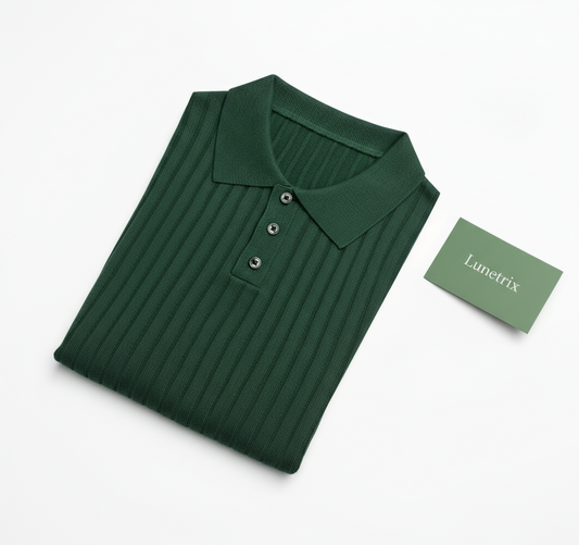 Camisa Polo de Verão Malha Listrada