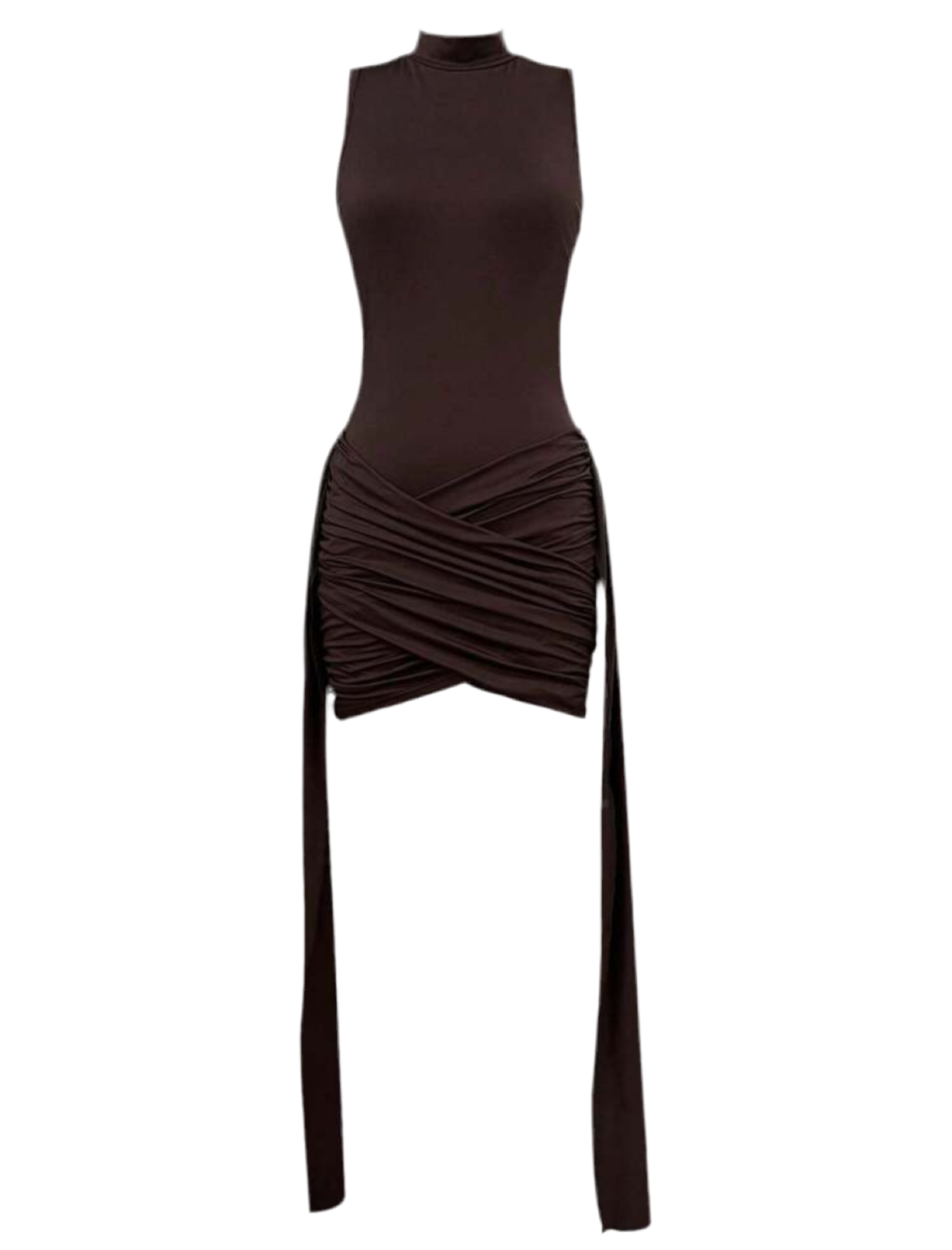 Vestido Reflexo Secreto de gola alta