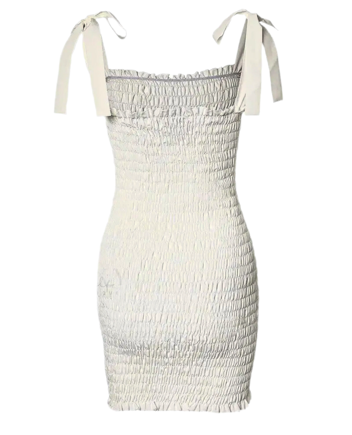 Vestido Curto Branco com Alças Finas