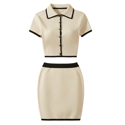 Conjunto Feminino Élise Royale : camiseta polo feminino + mini saia