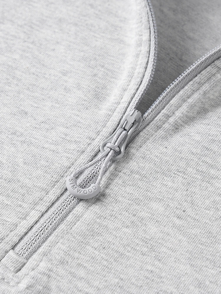 Blusa de frio casual com zíper