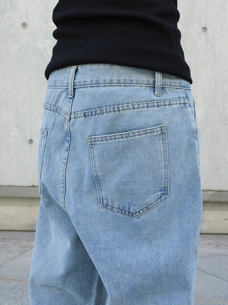 Calça Baggy Jeans Claro Oversized e Streetwear