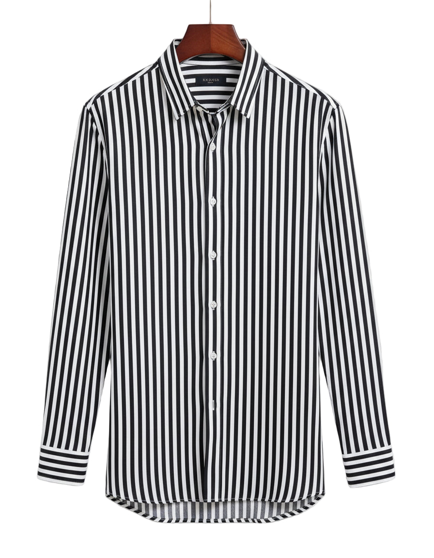 camisa de linho Valent -com listras-