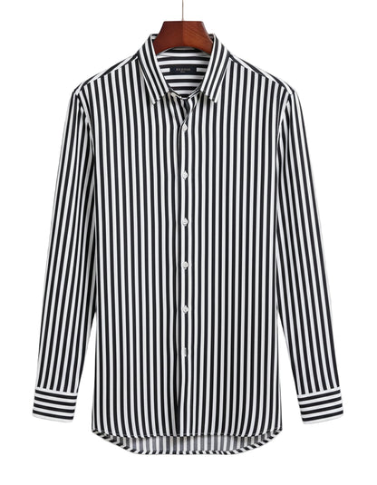 camisa de linho Valent -com listras-