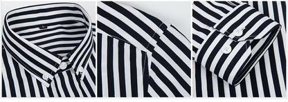 camisa de linho Valent -com listras-