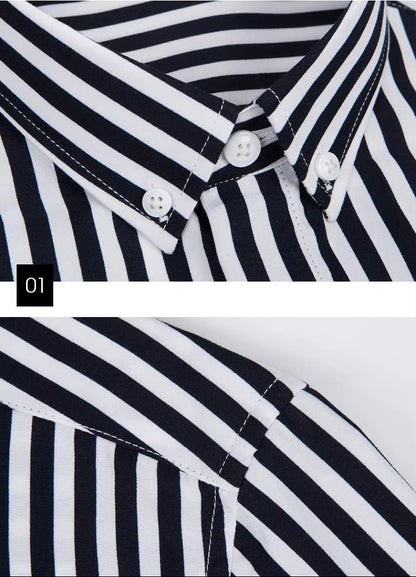 camisa de linho Valent -com listras-