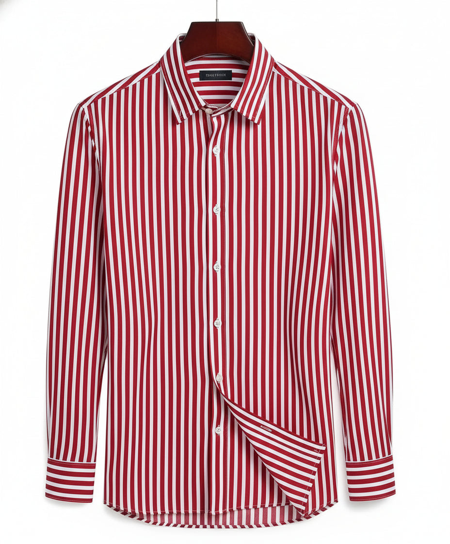 camisa de linho Valent -com listras-