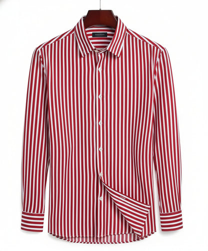 camisa de linho Valent -com listras-