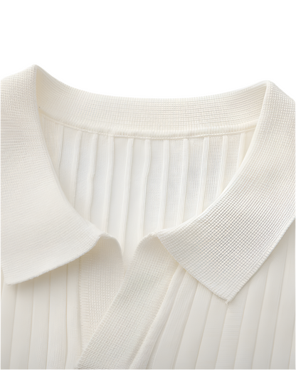 Camisa Polo listrada premium sem botão