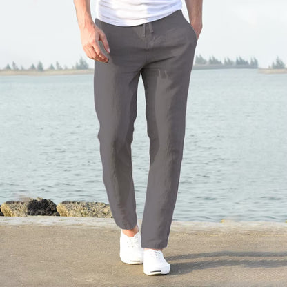 Calça Masculina Premium em Algodão e Linho