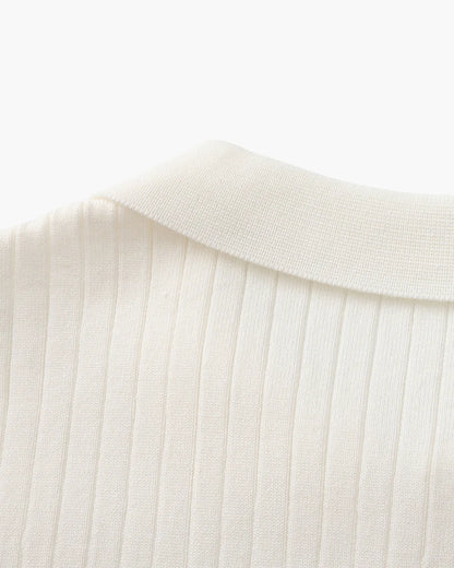 Camisa Polo listrada premium sem botão