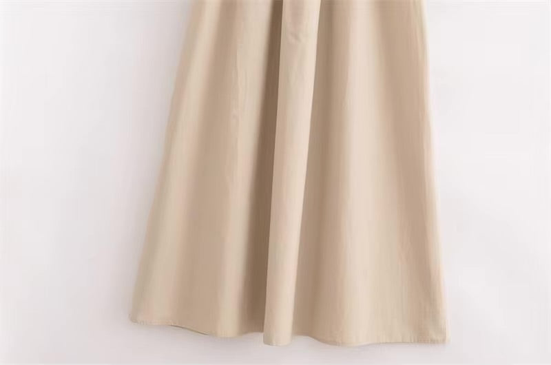 Vestido longo regata com gola redonda