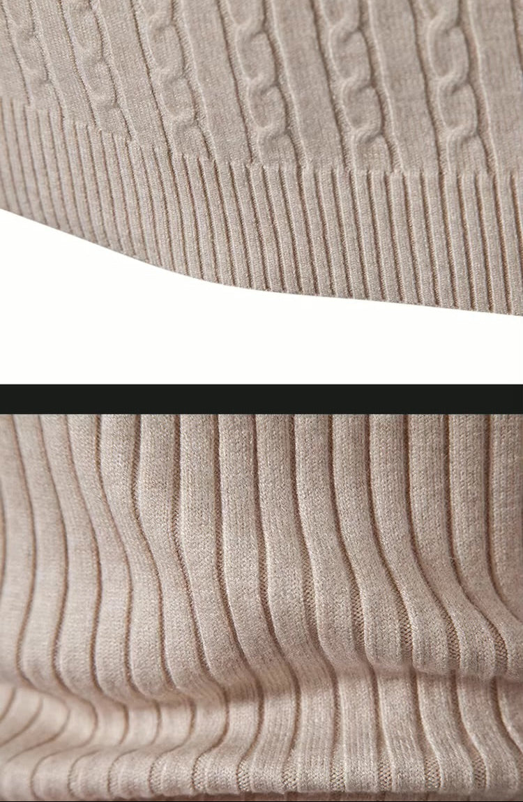 Suéter Tricô Montclair – Gola Alta, Estilo Old Money