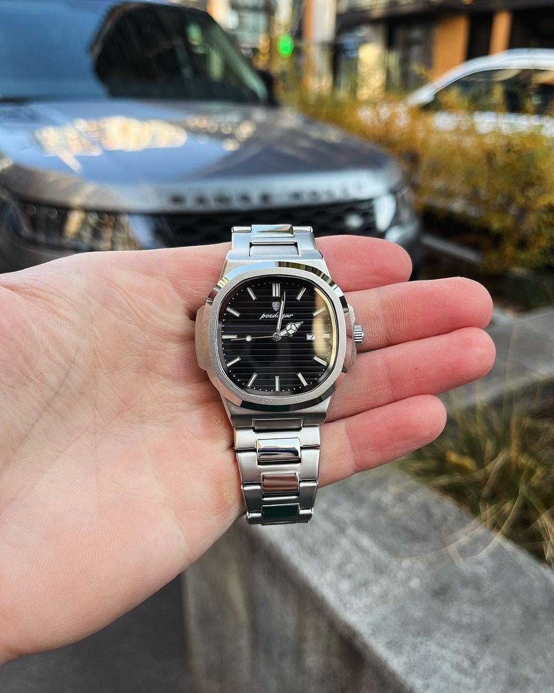 Relógio Prateado Luxotrix