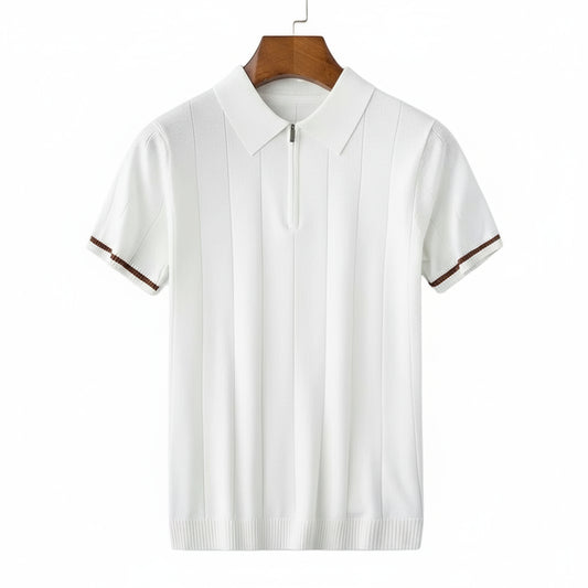 Camisa polo Vérone -esportiva e com zíper-