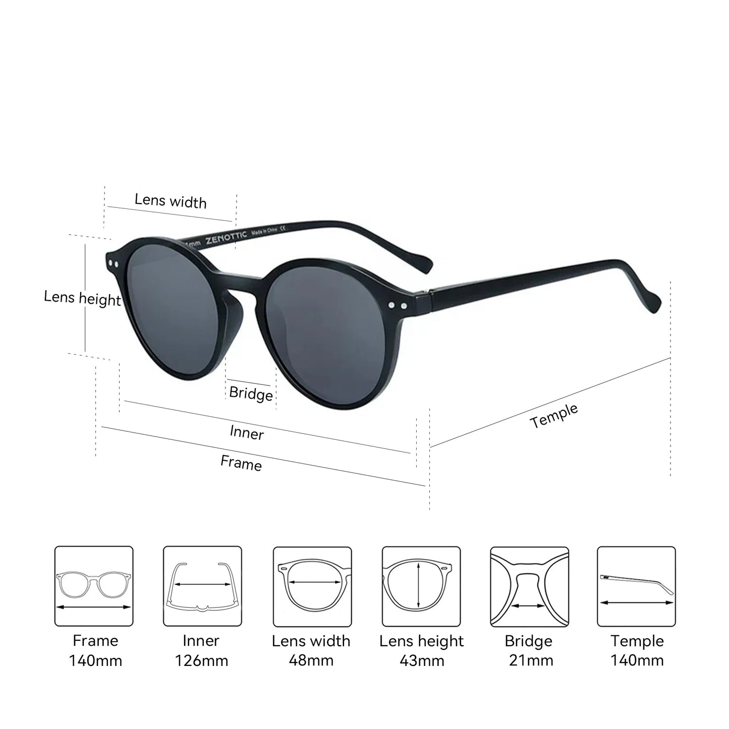 Óculos de sol Versailles ZENOTTIC