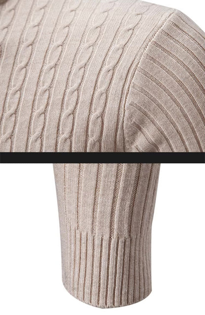 Suéter Tricô Montclair – Gola Alta, Estilo Old Money