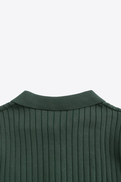 Camisa Polo de Verão Malha Listrada