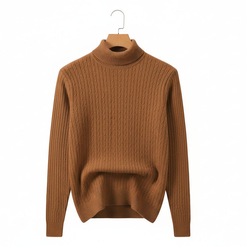 Suéter Tricô Montclair – Gola Alta, Estilo Old Money