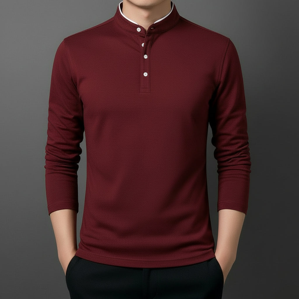 Camisa Longline Solaris Contemporânea de manga longa