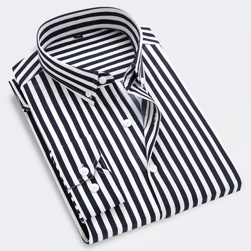 camisa de linho Valent -com listras-