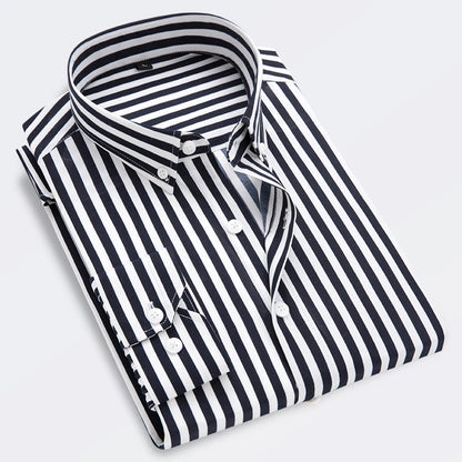 camisa de linho Valent -com listras-