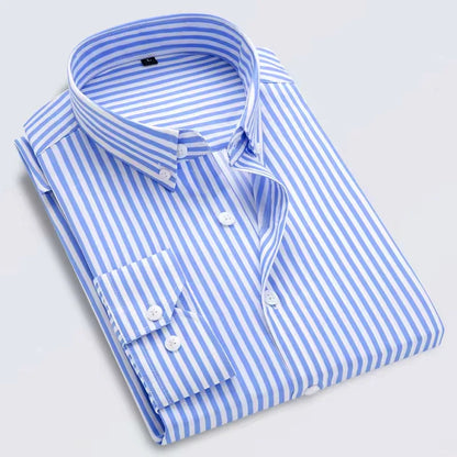 camisa de linho Valent -com listras-