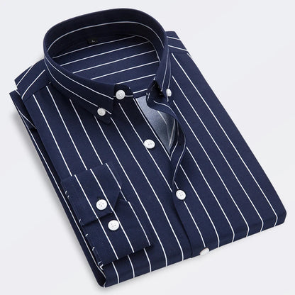 camisa de linho Valent -com listras-