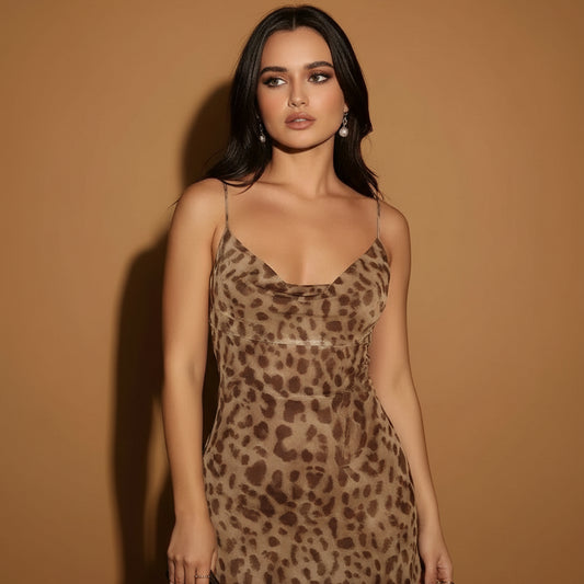 Vestido Longo Onça Serena