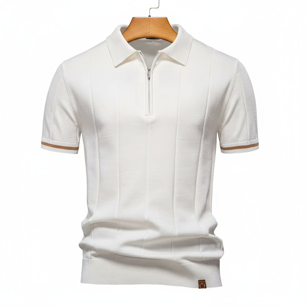 Camisa polo Vérone -esportiva e com zíper-