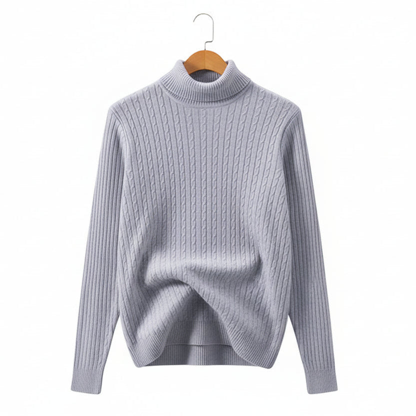 Suéter Tricô Montclair – Gola Alta, Estilo Old Money