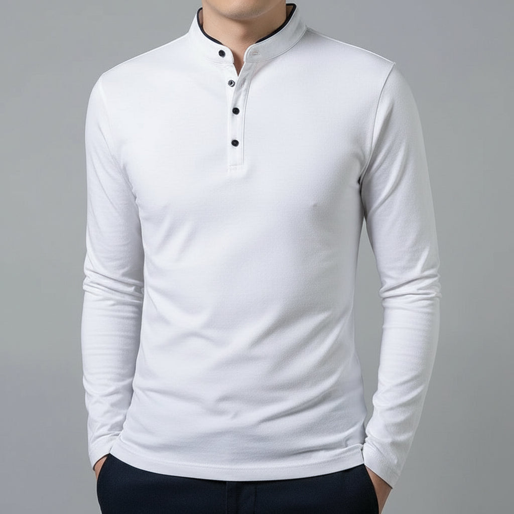 Camisa Longline Solaris Contemporânea de manga longa