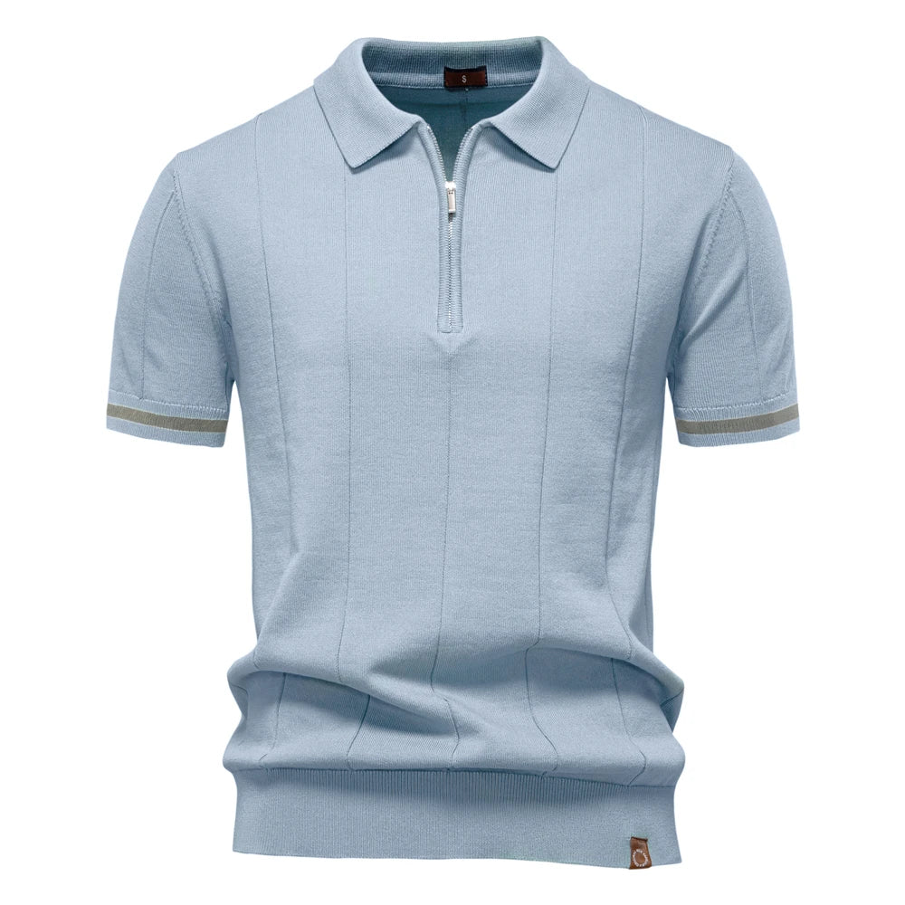 Camisa polo Vérone -esportiva e com zíper-