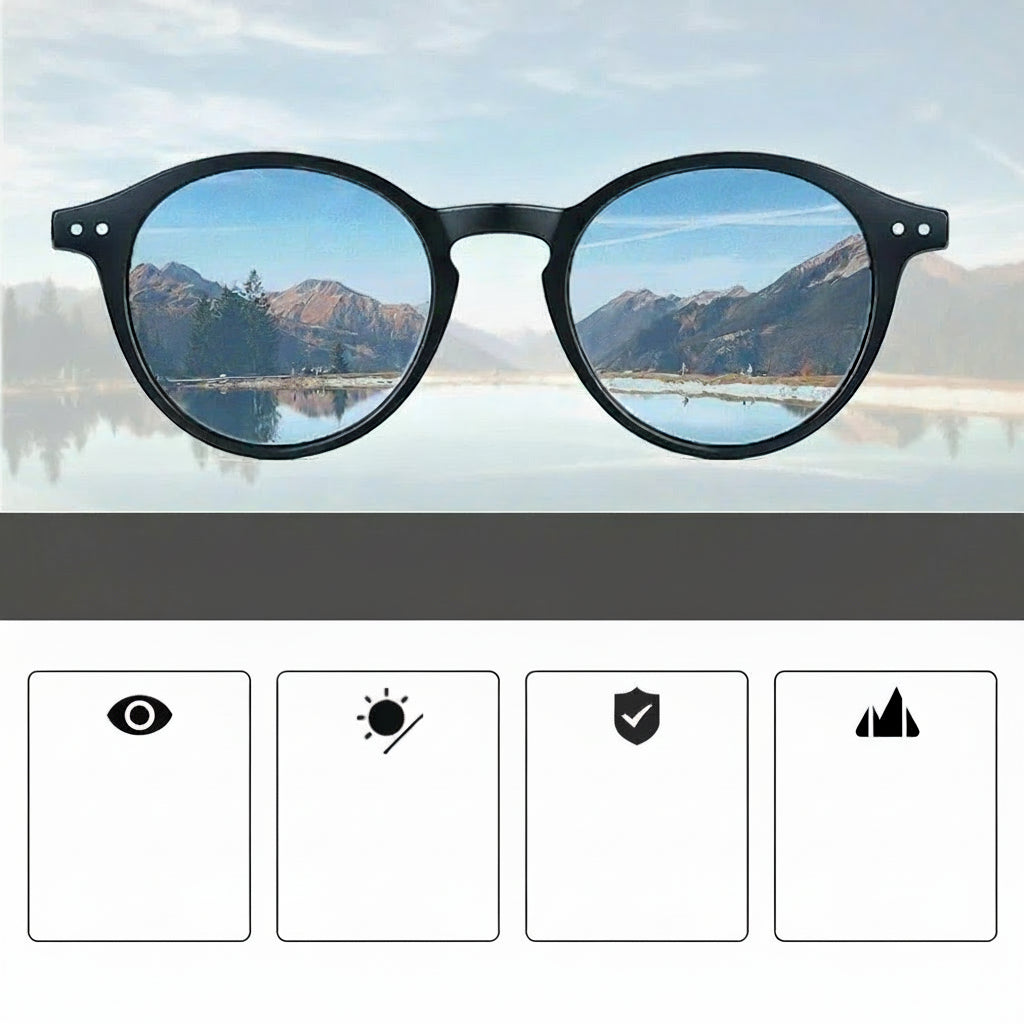 Óculos de Sol Polarizados Lente Cinza ZENOTTIC