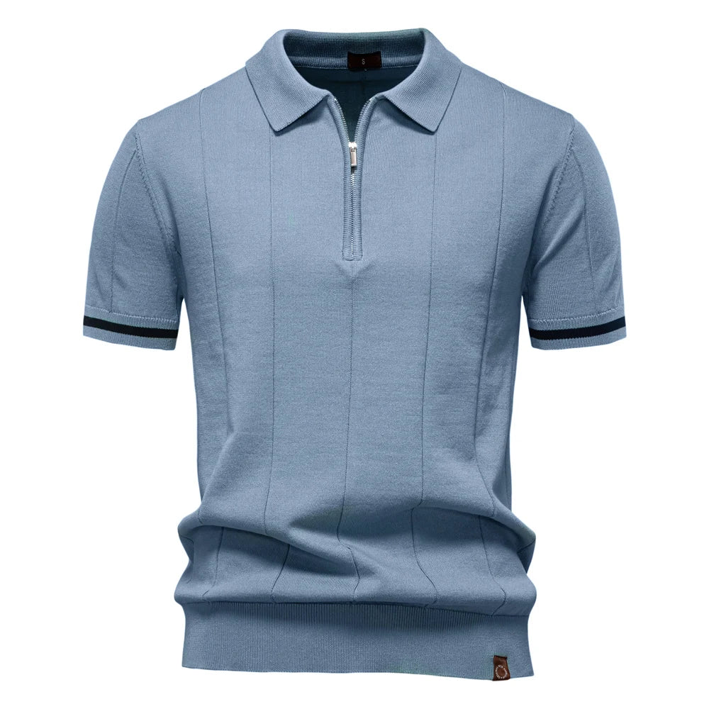 Camisa polo Vérone -esportiva e com zíper-