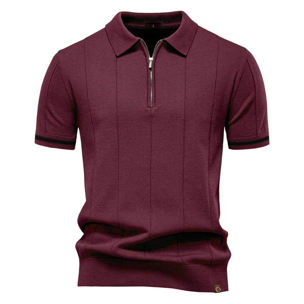 Camisa polo Vérone -esportiva e com zíper-