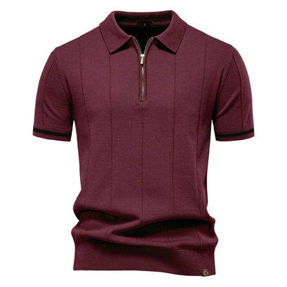 Camisa polo Vérone -esportiva e com zíper-
