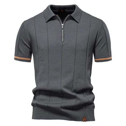 Camisa polo Vérone -esportiva e com zíper-