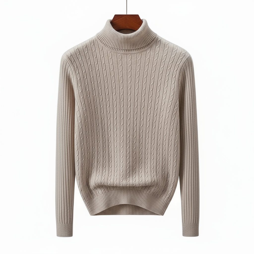 Suéter Tricô Montclair – Gola Alta, Estilo Old Money