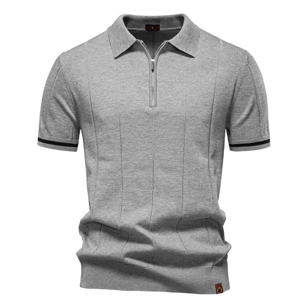 Camisa polo Vérone -esportiva e com zíper-