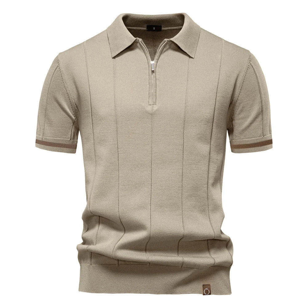 Camisa polo Vérone -esportiva e com zíper-