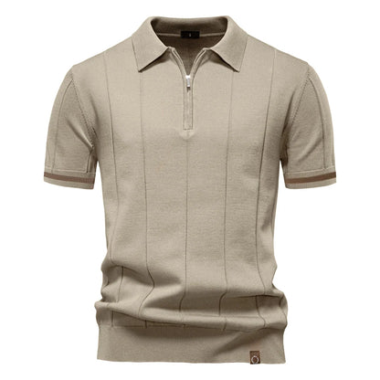 Camisa polo Vérone -esportiva e com zíper-