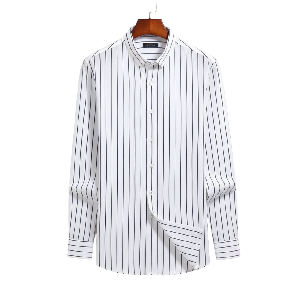 camisa de linho Valent -com listras-