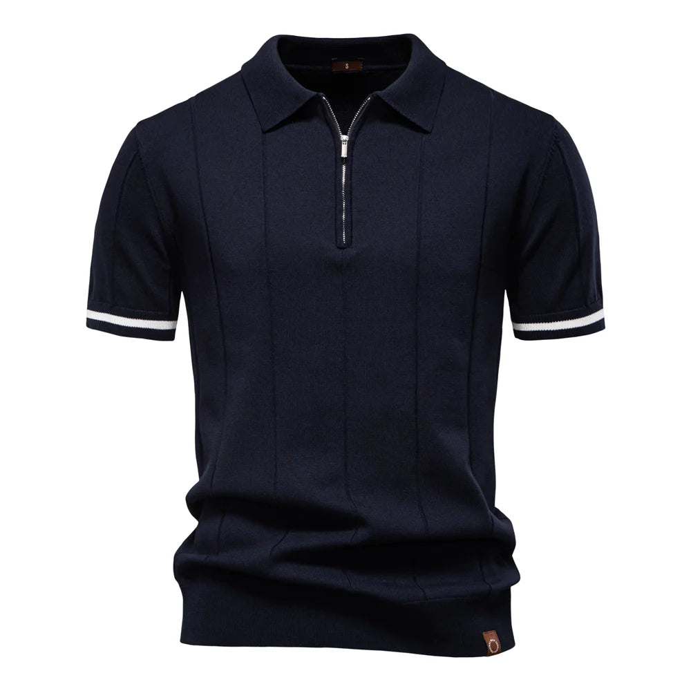 Camisa polo Vérone -esportiva e com zíper-