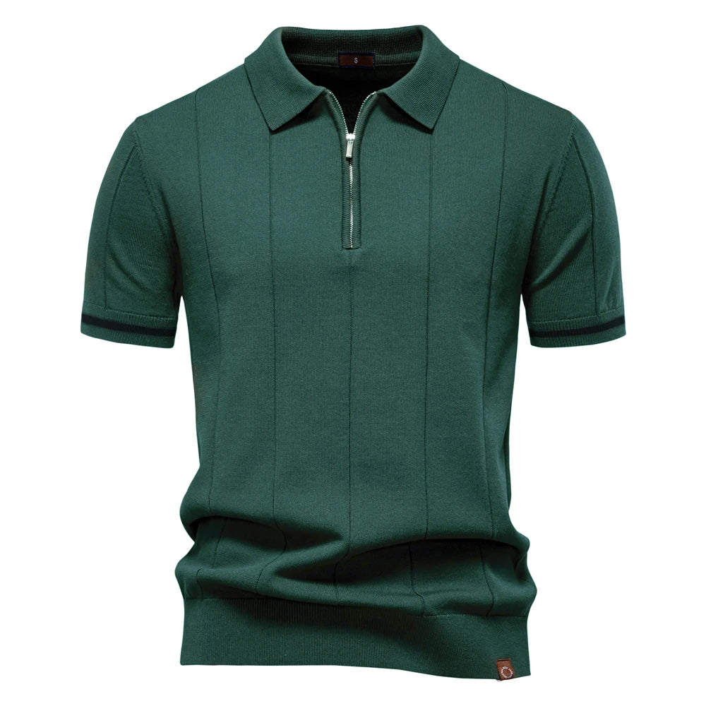Camisa polo Vérone -esportiva e com zíper-