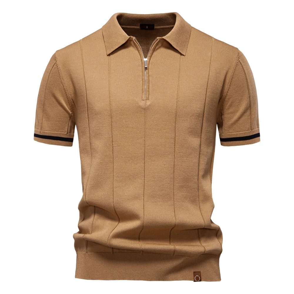 Camisa polo Vérone -esportiva e com zíper-