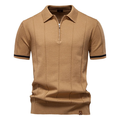 Camisa polo Vérone -esportiva e com zíper-